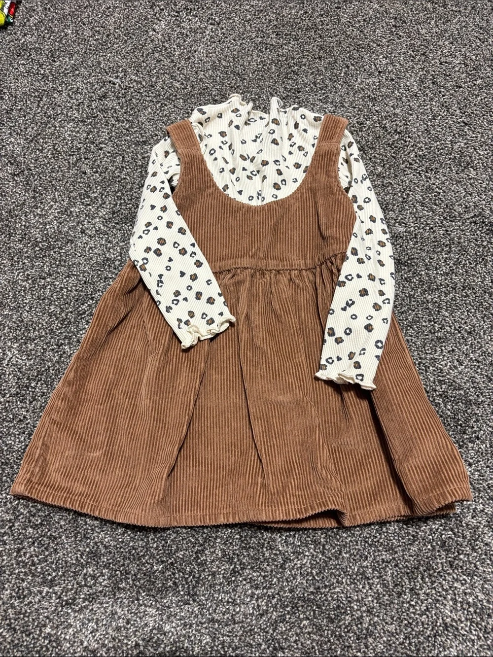 24M leopard print Corduroy dress